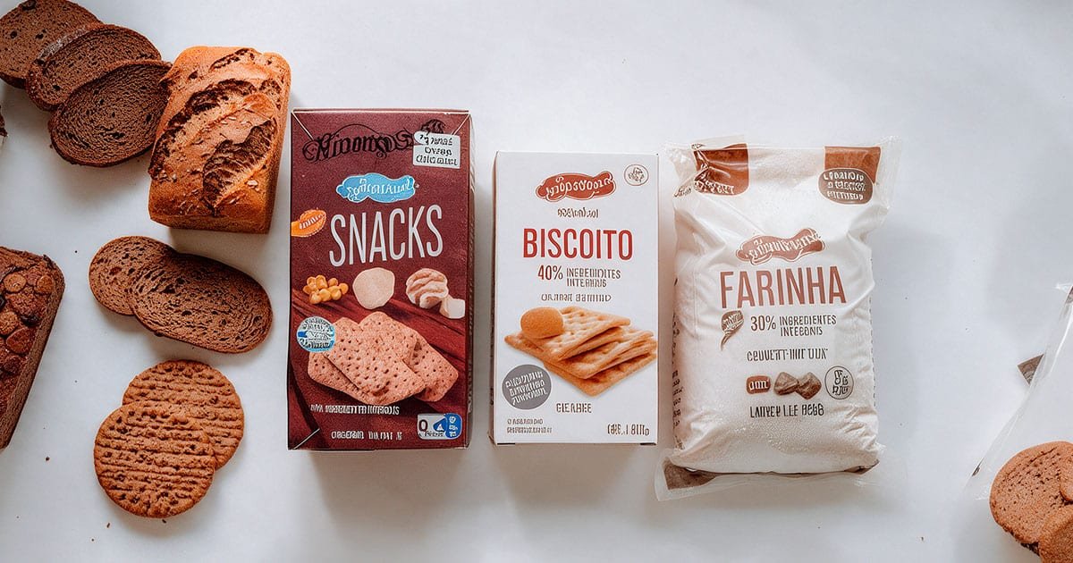 rótulos de produtos integrais