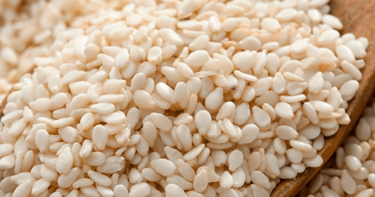 gergelim branco descascado